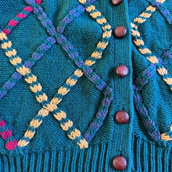 Vintage 80s westbound argyle sweater vest size small - Picture 5 of 5